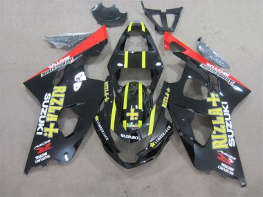 04-05 Black Yellow Rizla Suzuki GSXR 600 Motorcycle Fairing