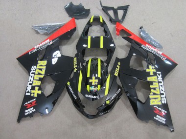 04-05 Black Yellow Rizla Suzuki GSXR 750 Motorcycle Fairings