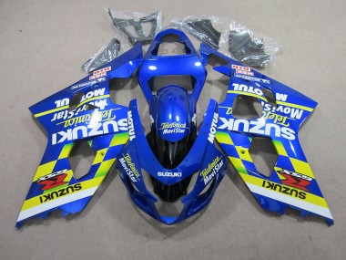 04-05 Blue Telefunica Movistar Motul Suzuki GSXR 750 Motorcycle Fairings