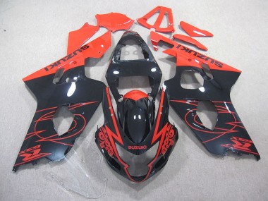 04-05 Red Black Suzuki GSXR 750 Motorcycle Fairings