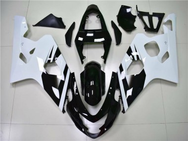 04-05 White Black Suzuki GSXR 600/750 Motorcycle Fairing