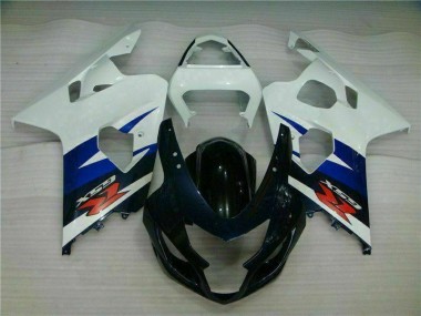 04-05 White Black Suzuki GSXR 600/750 Motorcycle Fairings