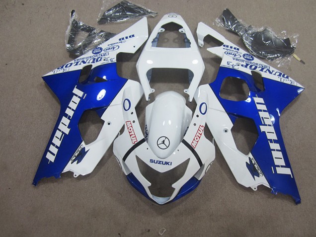 04-05 White Blue Motul Suzuki GSXR 600 Motorcycle Fairings