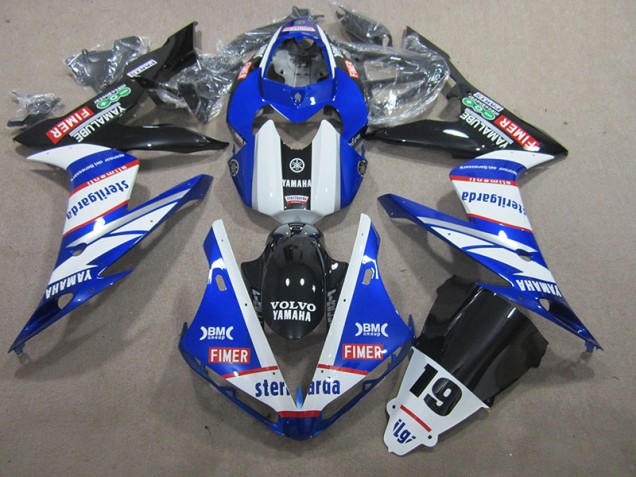 04-06 Blue White Volvo Sterilgarda 19 Yamaha YZF R1 Motorcycle Fairings