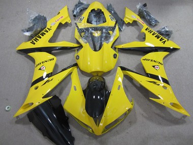 04-06 Yellow Dunlop Yamaha YZF R1 Motorcycle Fairings