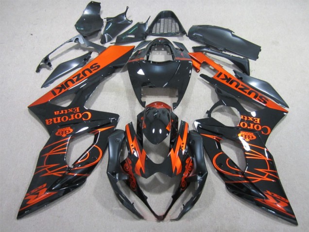 05-06 Black Orange Corona Extra Suzuki GSXR 1000 Motorcycle Fairings