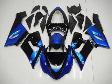 05-06 Blue Black Kawasaki ZX6R Motorcycle Fairings