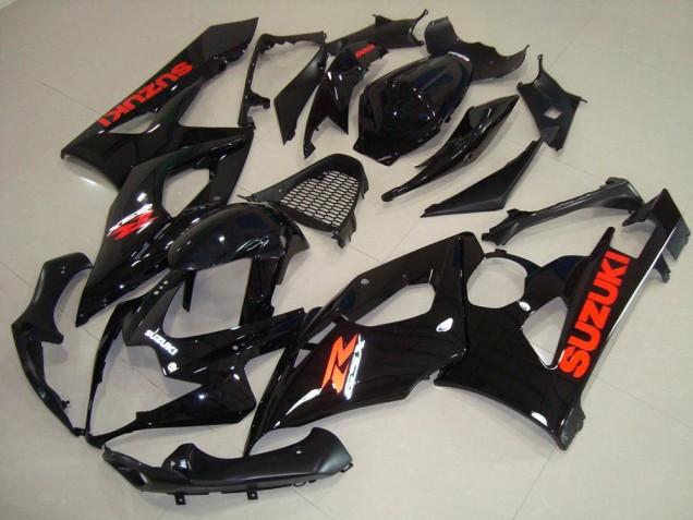 05-06 Glossy Black Red Sticker Suzuki GSXR 1000 Motorcycle Fairings