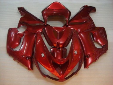 05-06 Red Kawasaki ZX6R Motorcycle Fairings