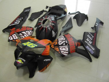 05-06 Rossi Matte Black Honda CBR600RR Motorcycle Fairings