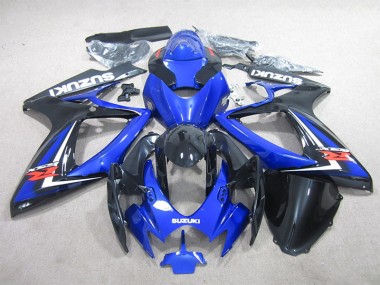 06-07 Black Blue Suzuki GSXR 600 Motorcycle Fairings