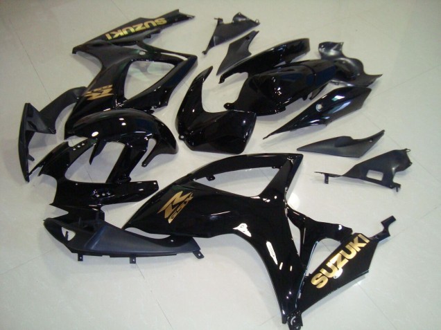 06-07 Black Gold Decal Suzuki GSXR 750 Motorcycle Fairings