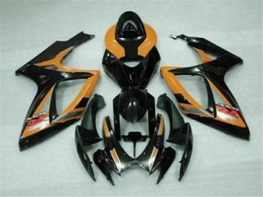 06-07 Black Orange Suzuki GSXR 600/750 Motorcycle Fairings