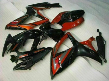 06-07 Black Red Suzuki GSXR 600/750 Motorcycle Bodywork