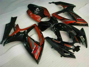 06-07 Black Red Suzuki GSXR 600/750 Motorcycle Fairing