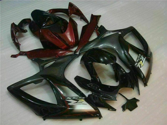 06-07 Black Red Suzuki GSXR 600/750 Motorcycle Fairings