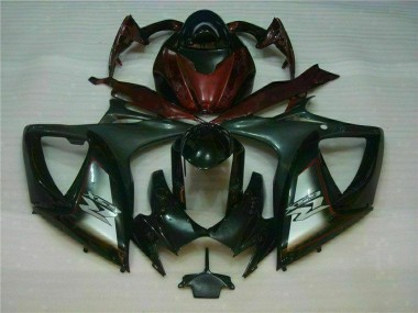 06-07 Black Red Suzuki GSXR 600/750 Motorcycle Fairings