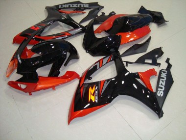 06-07 Black Red Suzuki GSXR 750 Motorcycle Fairings