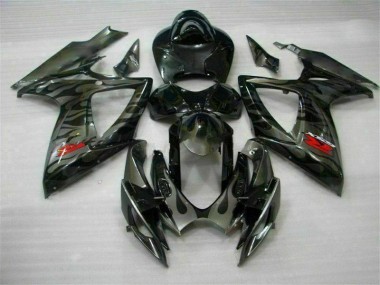 06-07 Black Suzuki GSXR 600/750 Full Motorcycle Fairing Kits