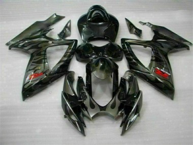 06-07 Black Suzuki GSXR 600/750 Motorcycle Fairing Kits & Plastic