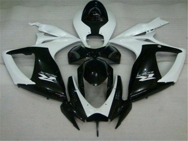 06-07 Black White Suzuki GSXR 600/750 Motorcycle Fairings