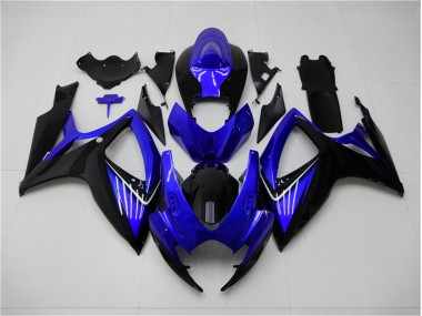 06-07 Blue Black Suzuki GSXR 600/750 Motorcycle Fairings