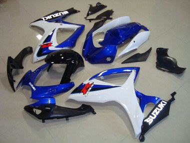 06-07 Blue White Black Suzuki GSXR 750 Motorcycle Fairings