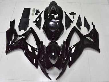 06-07 Glossy Black Suzuki GSXR 600/750 Motorcycle Fairings