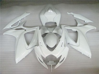 06-07 Pearl White Suzuki GSXR 600/750 Motorcycle Fairings