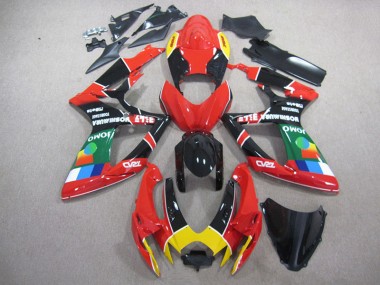 06-07 Red Black Green Suzuki GSXR 750 Motorcycle Fairings