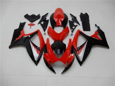 06-07 Red Black Suzuki GSXR 600/750 Motorcycle Fairing Kits