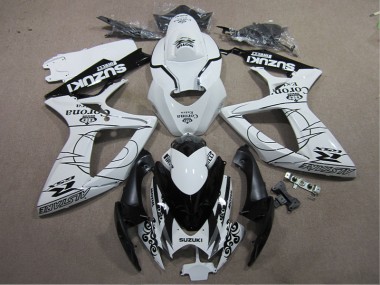 06-07 White Black Corona Extra Suzuki GSXR 600 Motorcycle Fairings