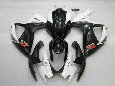 06-07 White Black Suzuki GSXR 600/750 Motorcycle Fairing