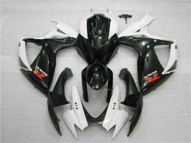 06-07 White Black Suzuki GSXR 600/750 Motorcycle Fairings