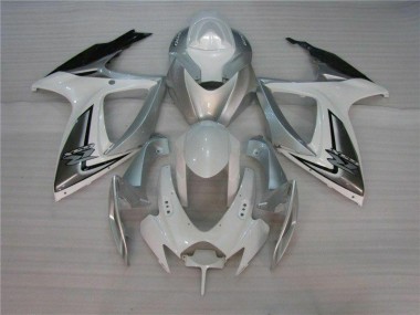 06-07 White Silver Suzuki GSXR 600/750 Motorcycle Fairing