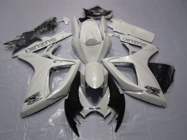 06-07 White Suzuki GSXR 600 Motorcycle Fairing