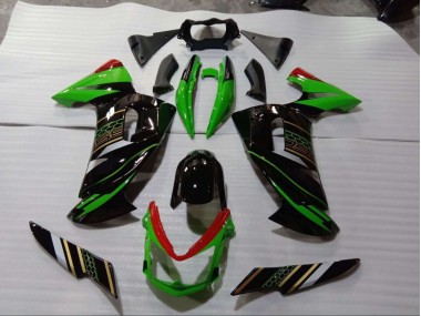 06-08 Green Black Kawasaki EX650 Motorcycle Fairings