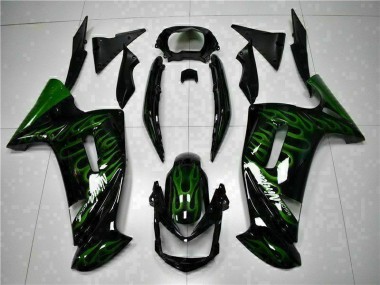 06-08 Green Flame Kawasaki EX650 Motorcycle Fairings