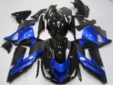 06-11 Black Blue Kawasaki ZX14R ZZR1400 Motorcycle Fairings