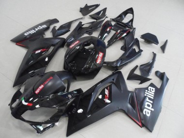 06-11 Black and Matte Black Aprilia RS125 Motorcycle Fairings