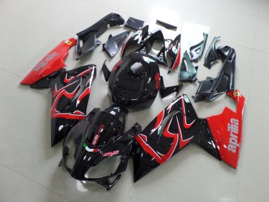 06-11 Black and Red Aprilia RS125 Motorcycle Fairing