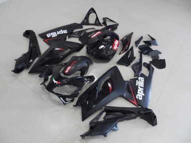 06-11 Black and Red Stripe Aprilia RS125 Motorcycle Fairings