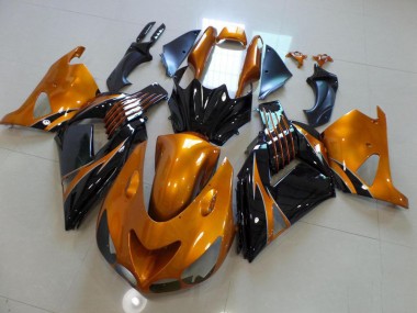 06-11 Brown and Black No Sticker Kawasaki ZX14R ZZR1400 Motorcycle Fairings