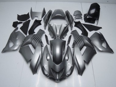 06-11 Glossy Grey Kawasaki ZX14R ZZR1400 Motorcycle Fairings