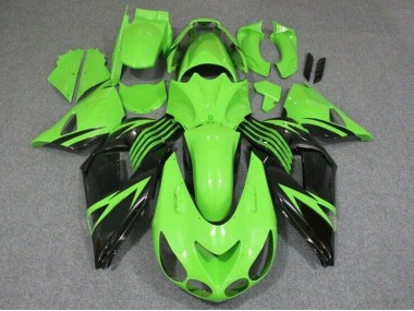 06-11 Green Black Kawasaki ZX14R ZZR1400 Motorcycle Fairings