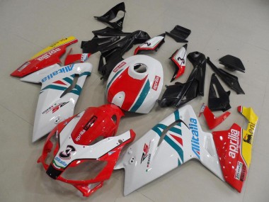 06-11 Red and Wihte Aprilia RS125 Motorcycle Fairings