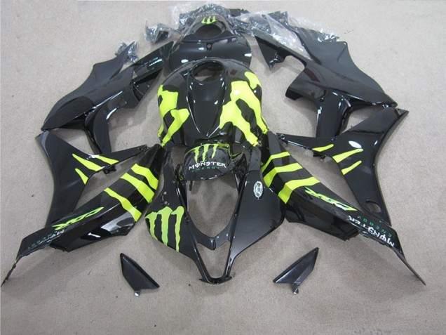 07-08 Black Green Monster Honda CBR600RR Motorcycle Fairings