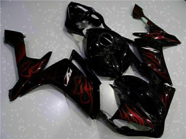 07-08 Black Yamaha YZF R1 Motorcycle Fairings
