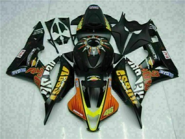 07-08 Black Yellow Repsol 46 Honda CBR600RR Motorcycle Fairings