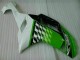 07-08 Green White Ninja Kawasaki ZX6R Motorcycle Fairings